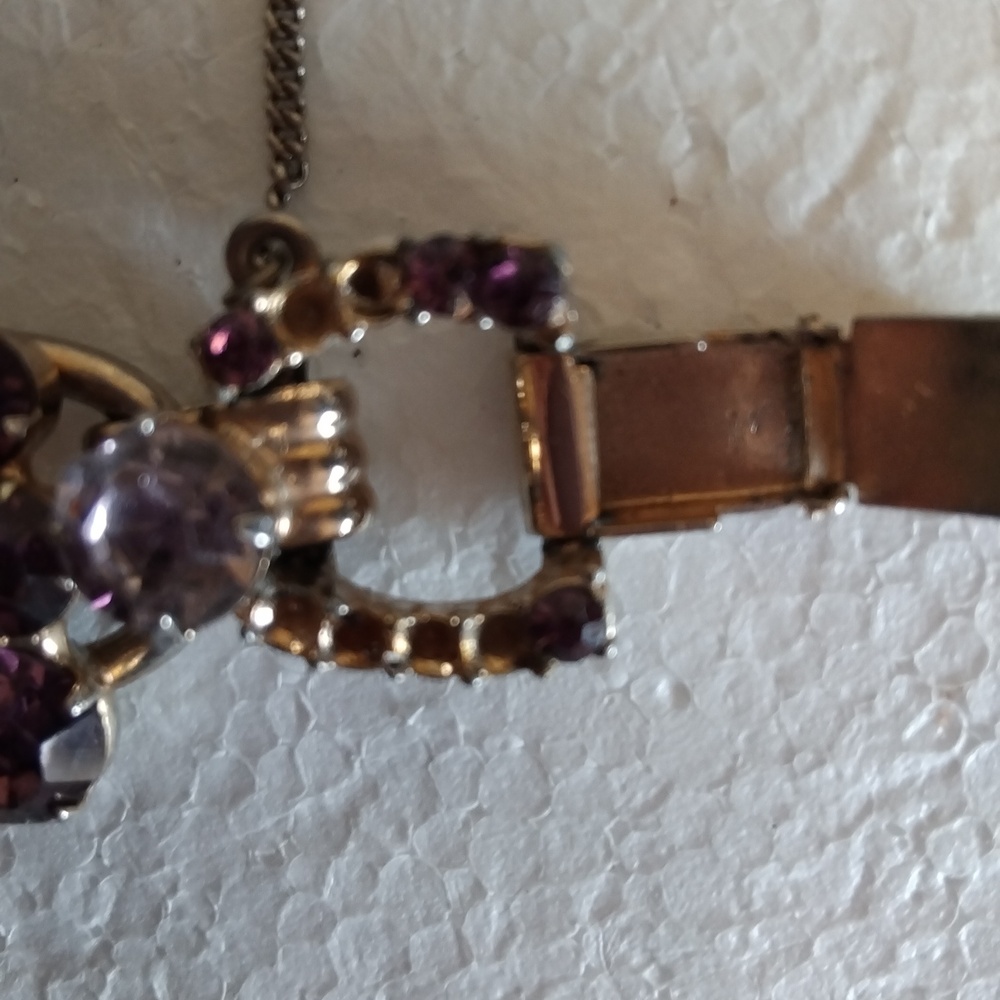 Antique Rhinestone Bracelet - Picture 6 of 7